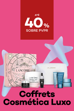 Coffrets de Cosmética Luxo  com destaque promocional de até 40% sobre preço de Venda ao Público Recomendado